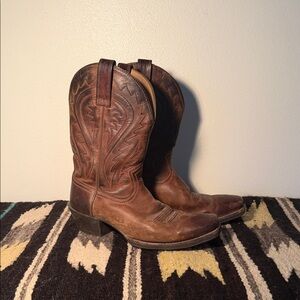 Men's Ariat Brown Leather Western Cowboy Boots sz8